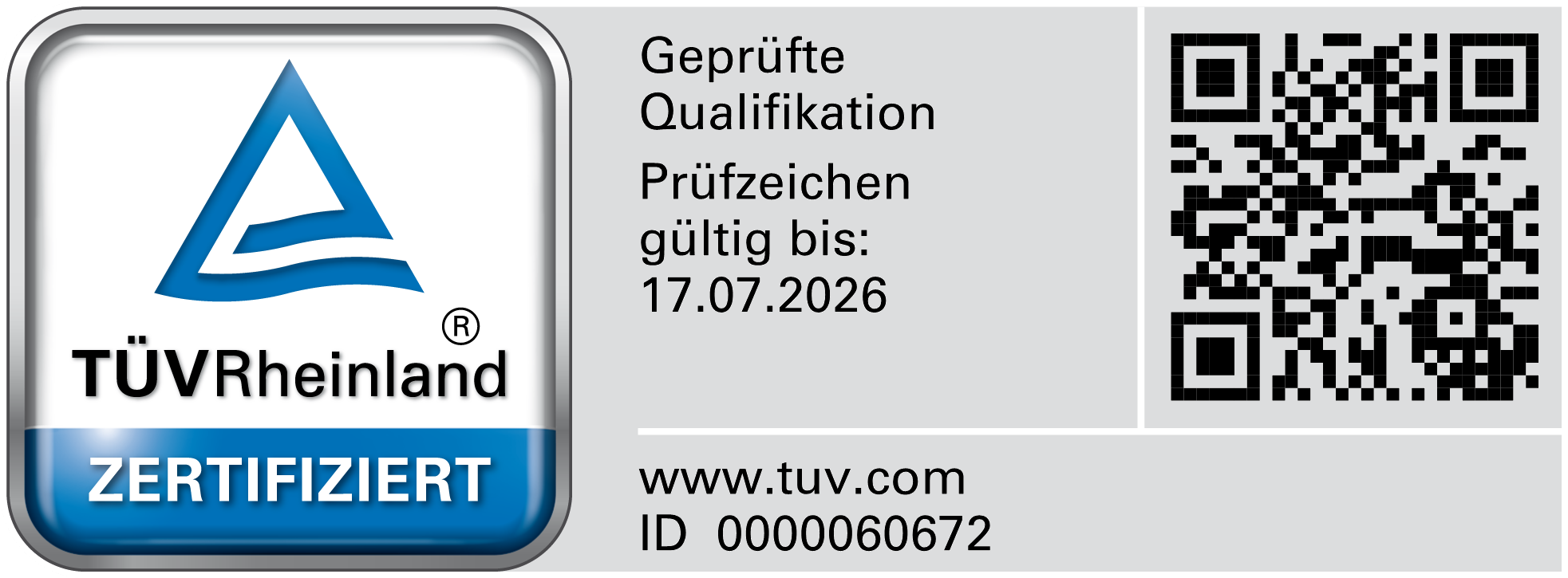TÜV-Zertifikat des externen Datenschutzbeauftragten